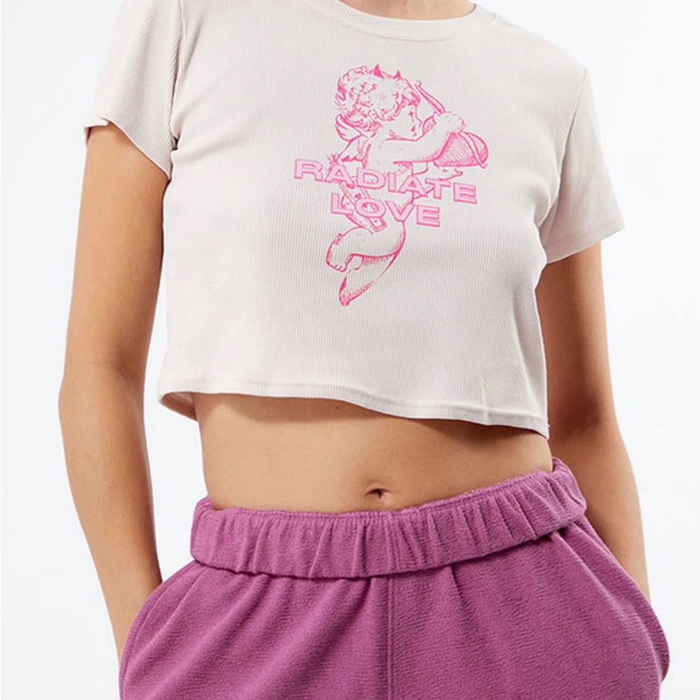 NWT Boys Lie Valentine Radiate Love Cupid Crop Tee college style
